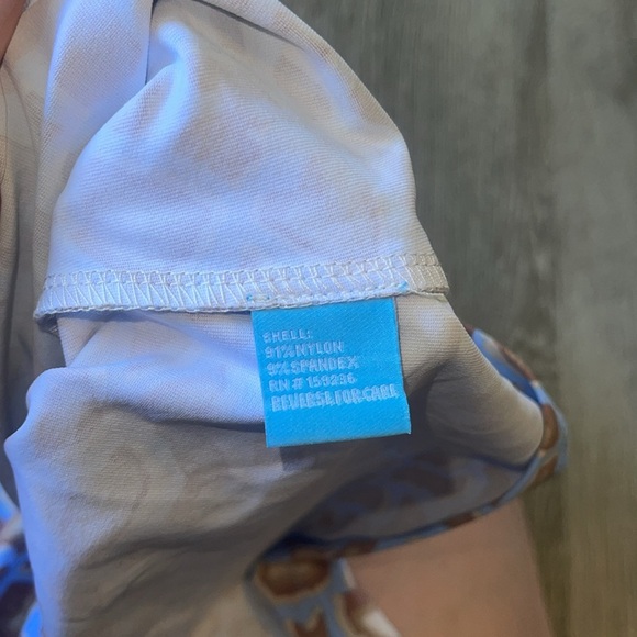 New nwt J. McLaughlin Signature Tee Animal Print Blue size medium royal coffee - Picture 4 of 5